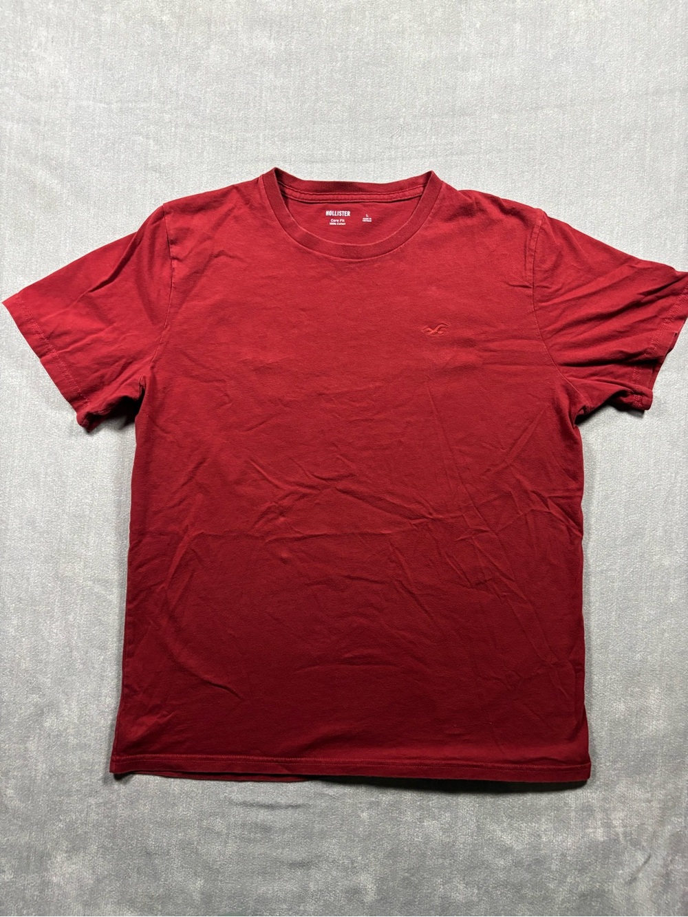 Hollister Women Short Sleeve Crew Tee - Burgundy